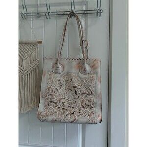 Patricia Nash Cavo Burnished Tooled Leather Tote